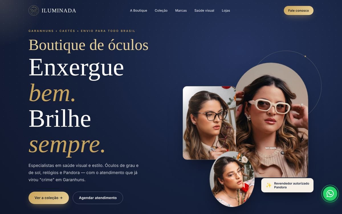 Site Ótica Iluminada